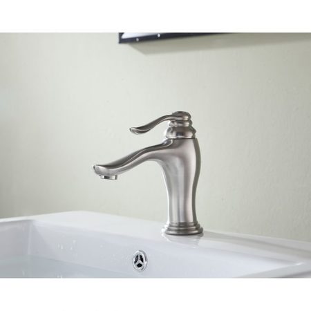 Anzzi Anfore Single Hole Single Handle Bathroom Faucet in Brushed Nickel L-AZ104BN